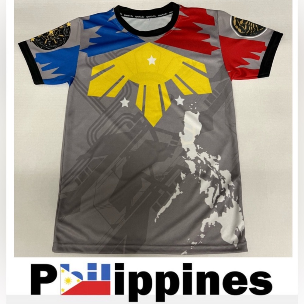 Philippines Filipinos Rugby Jersey Philippines Sun Tribal Pattern Style